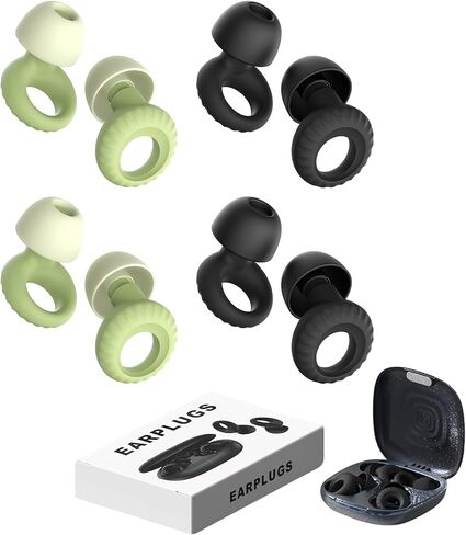 HALLEAST Earplugs for Concert, Noise Reduction, Hearing Protection, with Removable Ear Plug Lanyard, Safety Connector Cord Strap Neckband – SNR 26dB, NRR 14dB, Black Plug + Black Tip in Saudi Arabia