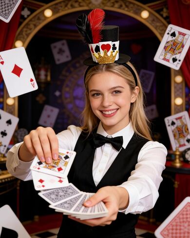 Poker Mini Top Hat Headband for Adults Party Halloween in Saudi Arabia