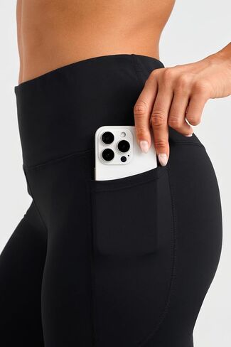 Yogipace Women's Capri Yoga Pants with Side Pockets, High Rise Cropped Flare Leggings for Travel, Lounge, 23"/25"/28" Inseam in Kuwait