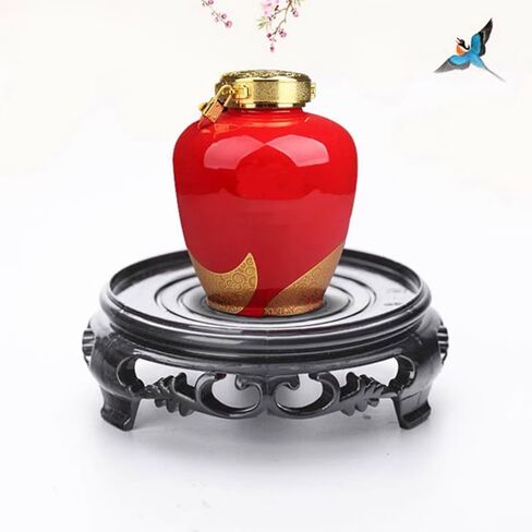 GOLDY&WENDY 7 Inch Round Vase Planter Display Stand Handmade Oriental Home Decoration Base Pedestal in Kuwait