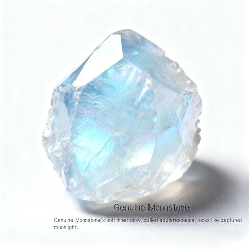 18x7mm Genuine Moonstone Minimalism Rings, Sterling Silver Dainty Rings Healing Gemstone Real Jewelry for Women in Saudi Arabia
