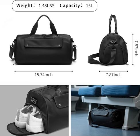 Gym Bags for Men, Small Duffle Bag for Travel, Waterproof Overnight Bag with Shoe Compartment, Cordura Sports Bag for Fitness/Short Trip in Saudi Arabia