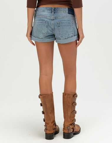 RSQ Womens Low Rise Cuffed Micro Shorts in Kuwait
