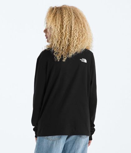 THE NORTH FACE Evolution Half Dome Long-sleeve Tee | Cotton Shirt for Boys & Girls With a Front Logo Graphic & Set-in Sleeves in Kuwait
