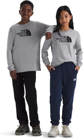 THE NORTH FACE Evolution Half Dome Long-sleeve Tee | Cotton Shirt for Boys & Girls With a Front Logo Graphic & Set-in Sleeves in Kuwait