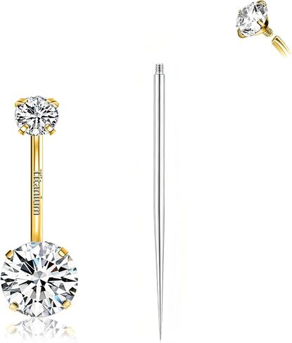 LEE&RO 6MM-16MM Titanium Belly Button Rings G23 Titanium Belly Ring Short Bar Long Bar Belly Button Piercing in Saudi Arabia