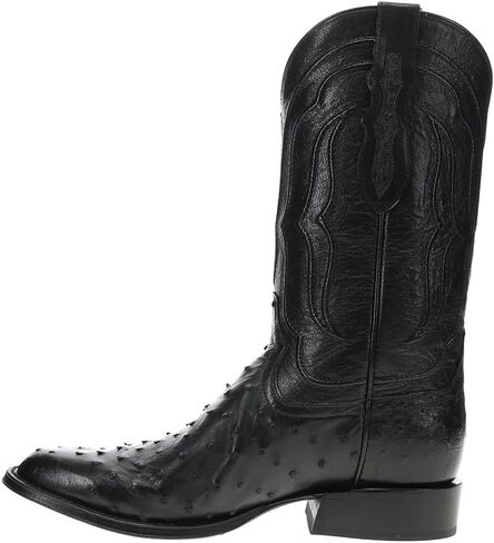 Tony Lama Mens Canonero 12 Inch Full Quill Ostrich Round Toe Dress Boots Mid Calf - Black - Size 10.5 D in Kuwait