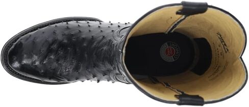 Tony Lama Mens Canonero 12 Inch Full Quill Ostrich Round Toe Dress Boots Mid Calf - Black - Size 10.5 D in Kuwait