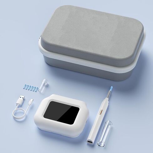 Ear Wax Removal Tool Camera with Screen, Smart Screen Ear Wax Removal Kit with 2.8'' HD Display, WiFi Automatic Connect - Ear Cleaner Tool with Camera&Screen, 6 Replaceable Tips, No App/Phone Needed in Saudi Arabia