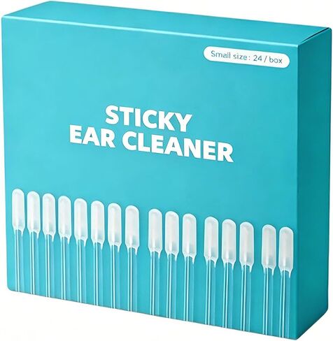 Sticky Ear Cleaning Stick for Adults, Sticky Cleaning Ear Stick, Gentle Earwax Removal Sticky Cleaner Stick for Safe Ear Cleaning 24Pcs in Kuwait