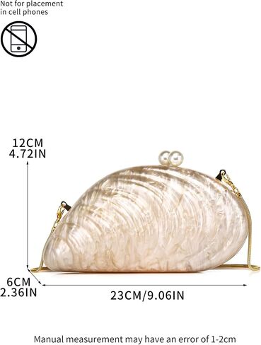 Labair Acrylic Shell Shaped Bag Marble Purses handbags for Women Wedding Party Formal. in Saudi Arabia