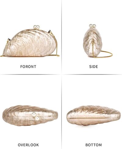Labair Acrylic Shell Shaped Bag Marble Purses handbags for Women Wedding Party Formal. in Saudi Arabia