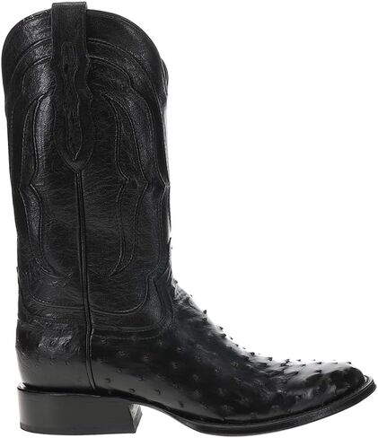 Tony Lama Mens Canonero 12 Inch Full Quill Ostrich Round Toe Dress Boots Mid Calf - Black - Size 12 EE in Kuwait