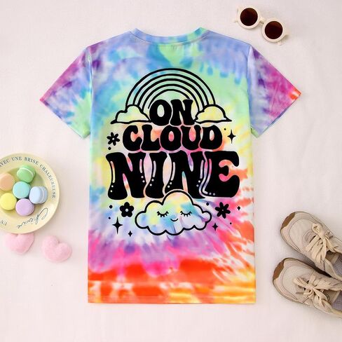 KEKEMI Birthday Girl Shirts Kids Girls On Cloud Nine Birthday Outfits Cute Cloud 9th T-Shirt Bday Party Tees Tops 9 Years Old in Kuwait