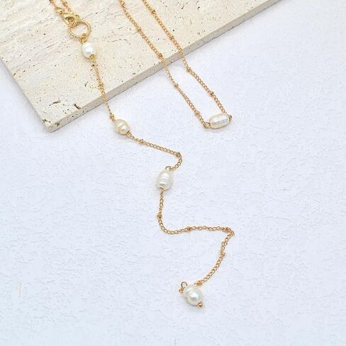 Pearl Back Chain for Backlesss Dress Layered Backdrop Gold Dainty Chain Women Bridal Wedding Back Necklace Summer Beach Body Jewelry (Gold A) in Saudi Arabia