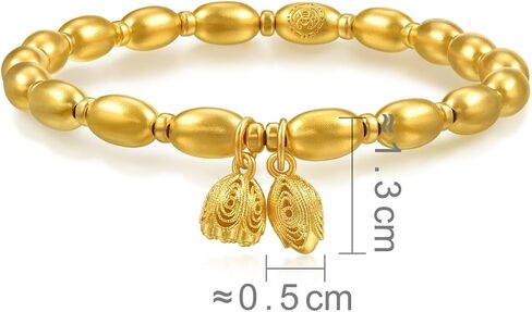سوار CHOW SANG SANG 999.9 من الذهب عيار 24 قيراطًا للنساء مقاس معصم 14 سم 94522B السعر حسب الوزن 18.71 جم ذهبي in Kuwait