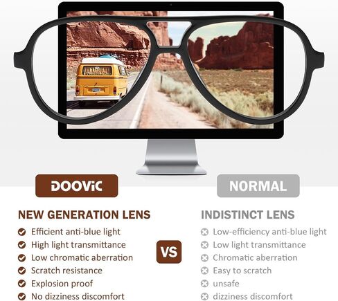 DOOViC 3 Pack Retro Aviator Reading Glasses for Women Men Lightweight Blue Light Blocking Computer Readers in Saudi Arabia