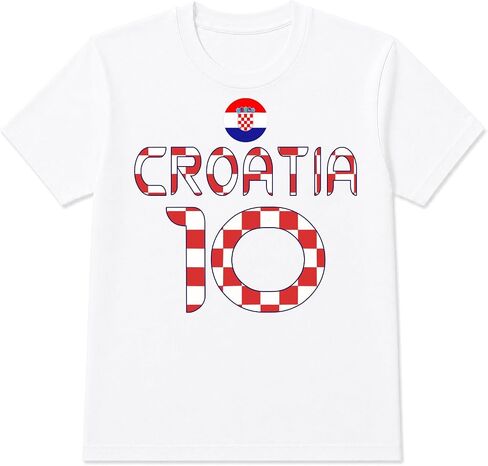 Croatia Flag Soccer Jersey Style Short Sleeve Unisex Tee Shirt | Family Matching |Baby, Kids & Adult Sizes 2146 in Kuwait