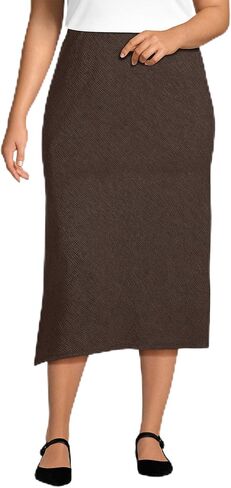 Lands' End Women's Crinkle Midi Skirt in Saudi Arabia