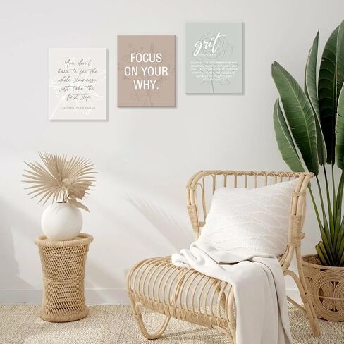 CHDITB Motivational Quotes Frame Canvas Wall Art, Inspirational Wall Decor, Set Of 6 Positive Affirmation Posters For Women, Uplifting Artwork Encourage Art Prints For Home Office Living Room-8"x10" in Kuwait