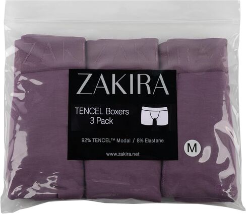 ZAKIRA Women's Tencel Boxer Shorts, Soft Breathable Stretch Boyshort Underwear, Anti Chafing Long Leg Knickers, 3 Pack in Saudi Arabia
