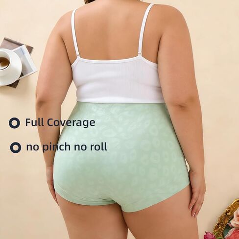 Women's High Waist Briefs Plus Size XL-6XL Classic Solid Colors Full Coverage Women Underwear Multicolor in Saudi Arabia