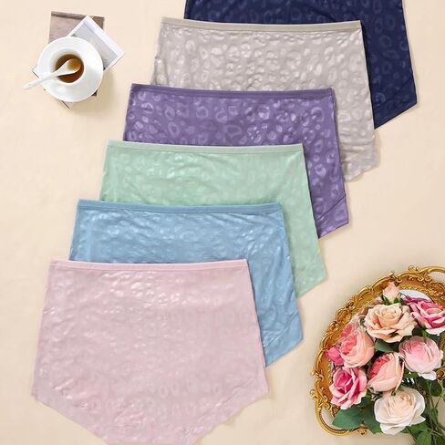 Women's High Waist Briefs Plus Size XL-6XL Classic Solid Colors Full Coverage Women Underwear Multicolor in Saudi Arabia