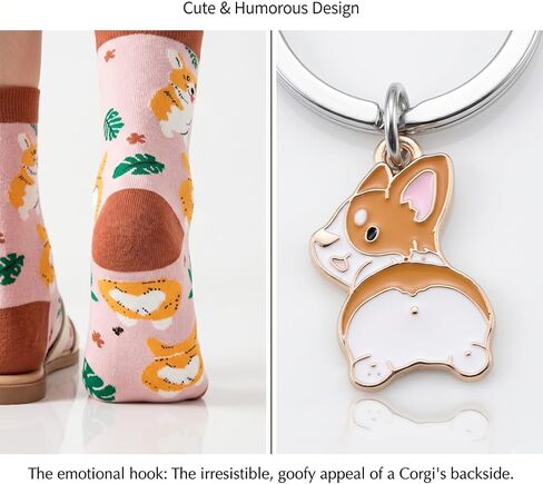 Corgi Gifts for Dog Lovers Novelty Socks | Adorable Welsh Corgi Birthday Gift for Daughter, Mom, Friends, Sister, Wife in Saudi Arabia