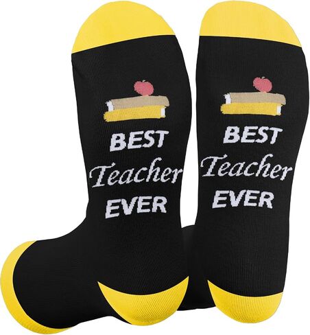 Teacher Appreciation Gifts End of Year Retirement Teachers Day Graduation Thank You Farewell Back to School Christmas Easter Valentine Halloween Thanksgiving Socks Best Teacher Ever Gift for Women Men in Kuwait