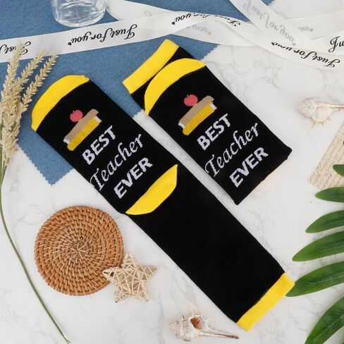 Teacher Appreciation Gifts End of Year Retirement Teachers Day Graduation Thank You Farewell Back to School Christmas Easter Valentine Halloween Thanksgiving Socks Best Teacher Ever Gift for Women Men in Kuwait