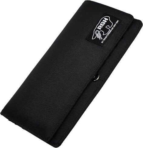 محفظة ثنائية الطي طويلة بما فيه الكفاية للرجال، 630D Cordura مع حجب RFID، جيب بسحاب YKK، 9 فتحات للبطاقات، 4 مقصورات للفاتورة، مشبك مغناطيسي، طارد للماء، EDC، أسود in Kuwait