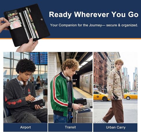 محفظة ثنائية الطي طويلة بما فيه الكفاية للرجال، 630D Cordura مع حجب RFID، جيب بسحاب YKK، 9 فتحات للبطاقات، 4 مقصورات للفاتورة، مشبك مغناطيسي، طارد للماء، EDC، أسود in Kuwait