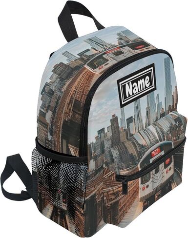 Custom Kid's Name Backpack, New York City Subway Toddler Backpack for Boys Girls, Personalized Preschool Backpack Kindergarten Travel bag in Kuwait