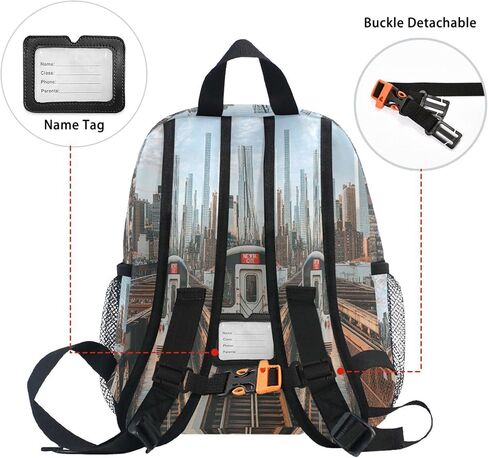 Custom Kid's Name Backpack, New York City Subway Toddler Backpack for Boys Girls, Personalized Preschool Backpack Kindergarten Travel bag in Kuwait