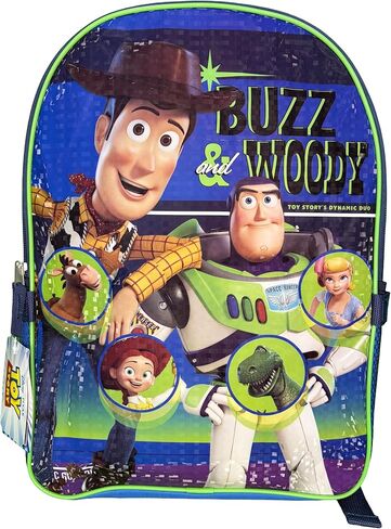 مجموعة حقيبة ظهر وحقيبة غداء للأطفال من Fast Forward - حقيبة كتب مدرسية خفيفة الوزن مقاس 16 بوصة من Toy Story 5 مع حقيبة غداء معزولة - مثالية للأولاد في مرحلة ما قبل المدرسة والمرحلة الابتدائية in Kuwait