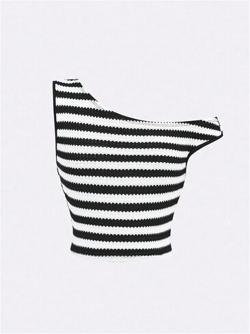 Floerns Girl's 2 Piece Outfit Striped Textured Off The Shoulder Tops and Wide Leg Pants Set in Kuwait