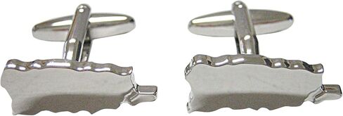 Kiola Designs Puerto Rico Map Shape Cufflinks in Kuwait