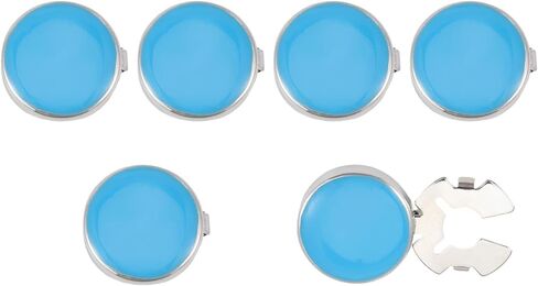 GLOBLELAND 6 Pcs Brass Enamel Men's Cufflinks Button Covers for Men Women in Saudi Arabia