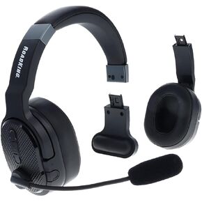 RoadKing Truck Driver Headset RKING4000 Noise Cancelling Bluetooth Headset Mono to Stereo Wireless Headset with Advanced Noise Cancellation, Black