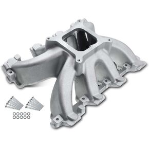 A-Premium Cathedral Port Single Plane Intake Manifold Compatible with Chevy small block GM LS1 LS2 4.8L 5.3L 6.0L