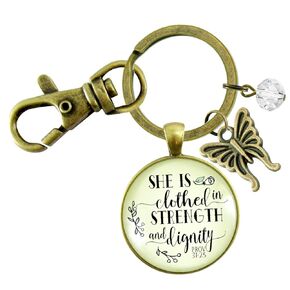 He Has Got This Keychain Faith Inspired Jewelry for Women Boho Style Key Chain - Handmade Godly Saying Pendant, Bronze Bird Charm, Encourage with Thoughtfully Packaged Message Card & Gift Box