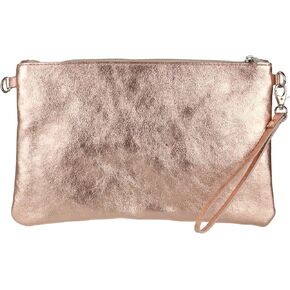 Girly HandBags Womens Italian Snake Skin Metallic Leather Clutch Bag in Kuwait