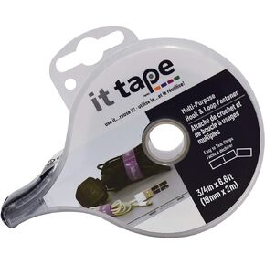 IT Tape Hook and Loop Fastener ¾ Inch x 2 Meters Black with Dispenser