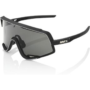 100% Glendale Sport Performance Cycling Sunglasses (Soft Tact Black - Smoke Lens)