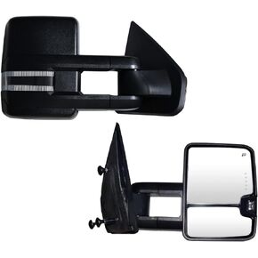 SUPDM Towing Mirrors Compatible with Ford F150 2004-2014 Pickup Power Heated with Turn Signal, Puddle Light Trailer Towing Mirrors