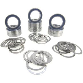 TRB RC 12x18x4mm Ball Bearings Rubber Seals M12x15 Shim Pack