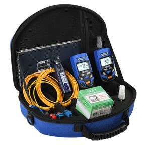 Optical Fiber Loss Testing Kit JILONG JLT-15D W/Optical Power Meter OPM-22+Optic Light Source SM+200x Magnification Fiber Microscope+Visual Fault Locator 10mw+Optical Fiber Cleaner+1m Jump Cable