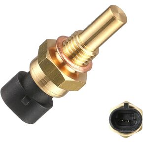 Yumfugu 1 PC Car Engine Water Temperature Sensor, Rust-Proof Perfectly Matched Replacement 15404280 12191170 60811520 12608814, Cooling Water Temperature Sensor, Compatible with Delphi (Gold & Black)