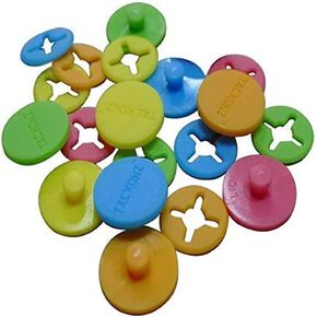 20 Pcs Running Bib Clips Fixing System Race Number Buckle Marathon Number Buckle Fasteners/Holders, Random Color
