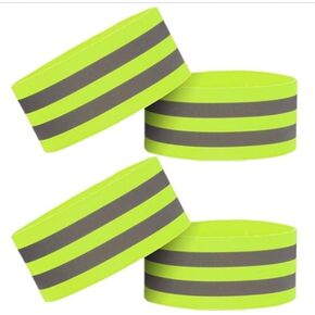4X Running Reflectors Reflector Tape Reflective Straps for Light Bracelet Jogging Bicycle Cycling, Suitable Reflectors for Kids,Adults
